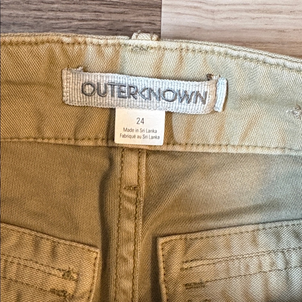 New! Outerknown Westbound Utility Khaki Chinos size 24 XS Minimalist Cotton - Picture 7 of 8
